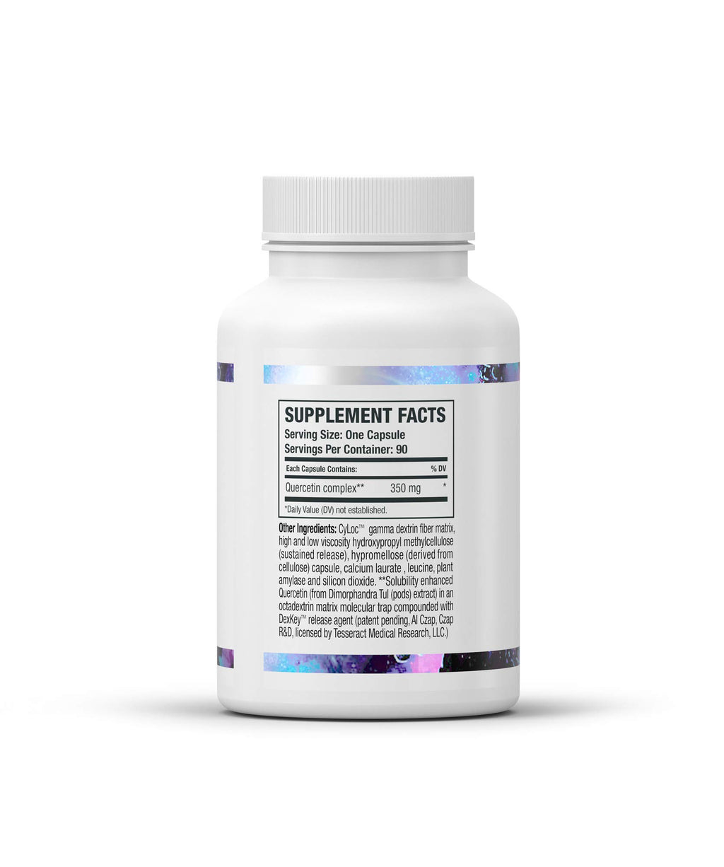 Tesseract Medical Research QuerciSorb SR Quercetin Supplement, Sustained Release, Supports Immune Function and Overall Health, Hypoallergenic. 400 mg, 90 Day Supply