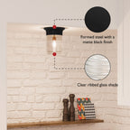 Design House 2-Pack Jelly Jar 1-Light Indoor/Outdoor Flush Mount Ceiling Light, Black – Design House, 587576