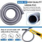 3/4 Inch 25ft Electrical Conduit Kit UL Certification,Flexible Non Metallic Liquid Tight Electrical Conduit,Flexible Metallic Conduit with 5 Straight and 3 90-Degree Conduit Connector Fittings