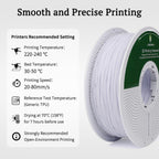 LOTACTREE White TPU Filament 1.75mm, 95A Rubber-Like 3D Printer Filament, Flexible TPU Filament Accuracy +/-0.03mm, 1KG (2.2lb)