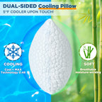 Cooling Pillow Queen Size Set of 2, Adjustable Shredded Memory Foam Pillows, Luxury Bed Pillows for Sleeping 2 Pack,Soft Yet Supportive Firm Pillow for Side,Back,Stomach Sleepers,Gifts for Hot Sleeper