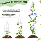 Sadnyy 6 ft Garden Obelisk Trellis, Heavy Duty Plant Supports, White