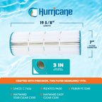 Hurricane Filters HF7656-01 Advanced Pool Filter Cartridge - Replacement for PA50, Unicel C-7656, Filbur FC-1240, Hayward Star-Clear C500, Hayward C550, Pentair Purex CF-50