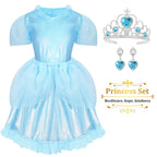 LIMIROLER 18 Pcs Princess Dress Up Clothes for Girls Role Play Gift Set