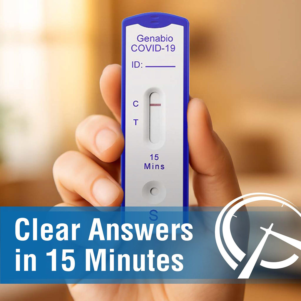 Genabio COVID-19 Antigen Rapid Self-Test Kit (270 Tests) – FDA EUA Authorized | 15 Min At-Home Results | OTC Nasal Swab | Easy Self-Test | (54 Packs, 5 Tests per Pack)