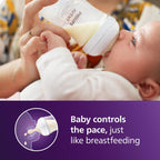 Philips Avent Natural Baby Bottles, Medium Flow, 9 oz, BPA-Free, 4-Pack