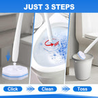 Zeefpod 200 Count Disposable Toilet Brush,Toilet Cleaner Wand Refills Compatible with Most Toilet Brushes- No Falling Apart, Fresh Fragrance，4X Cleaning Power，Bathroom Cleaning.
