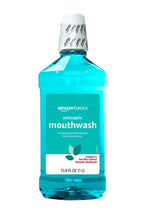 Amazon Basics Antiseptic Mouthwash, Blue Mint, Fights Bad Breath, Plaque and Gingivitis, 1 Liter, 33.8 Fl Oz, 1-Pack (Previously Solimo)