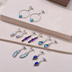 TAMHOO 15 Pairs Clip on Earrings - Dangle & Drop Earrings for Women - Crystal Vintage Set