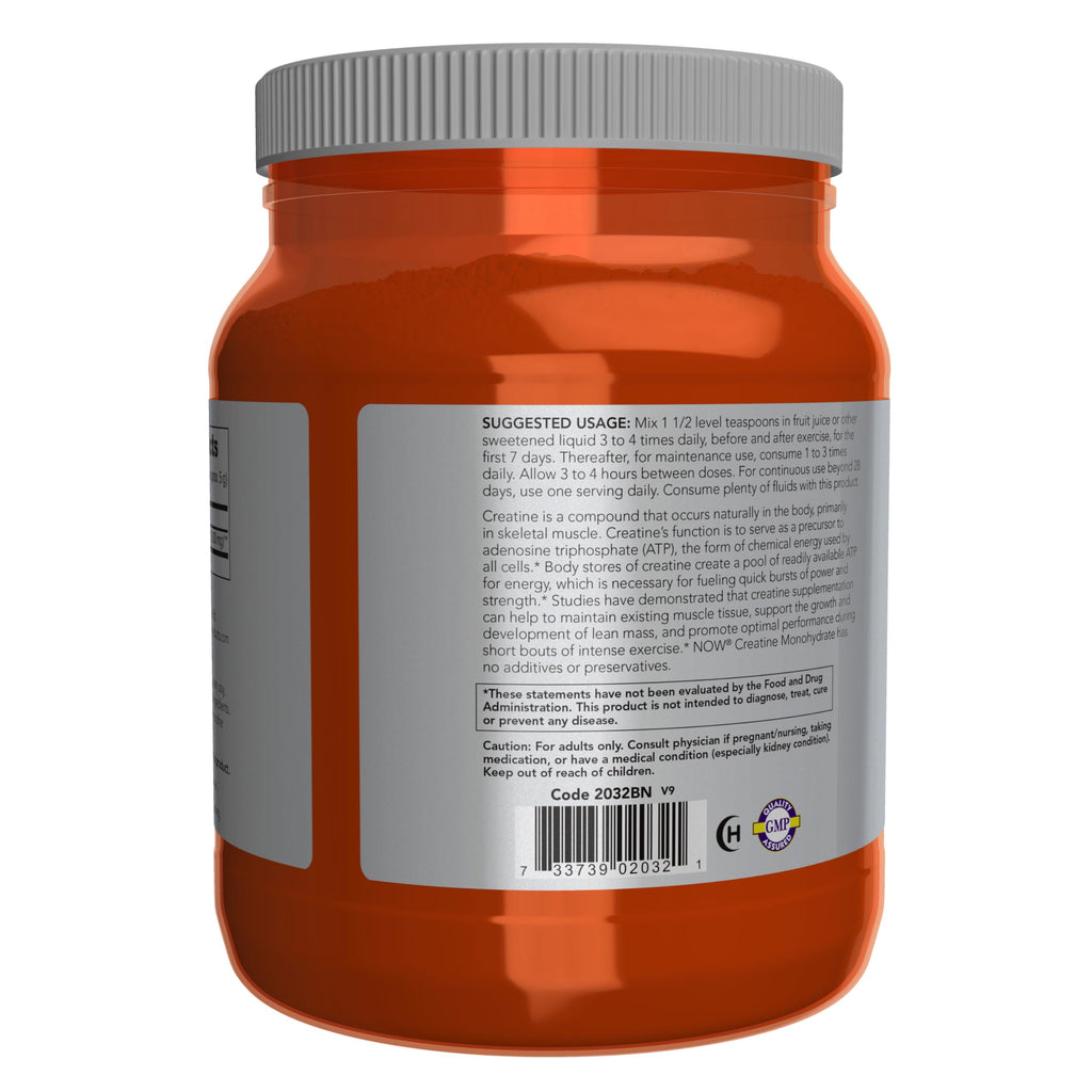 NOW Foods Sports Nutrition, Creatine Monohydrate Powder, Mass Building*/Energy Production*, 2.2-Pound