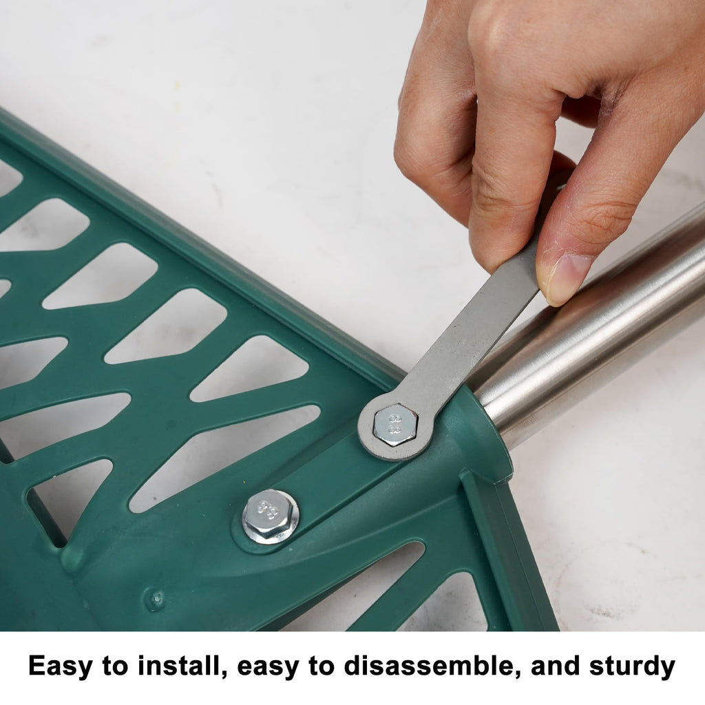 YEELOR Artificial Turf Rake with Adjustable Steel Handle from 32 to 61 Inch, Durable Artificial Grass Rake, Turf Brush for Cleaning pet Hair, Large Fallen Leaves and Dead Grass from Artificial Turf