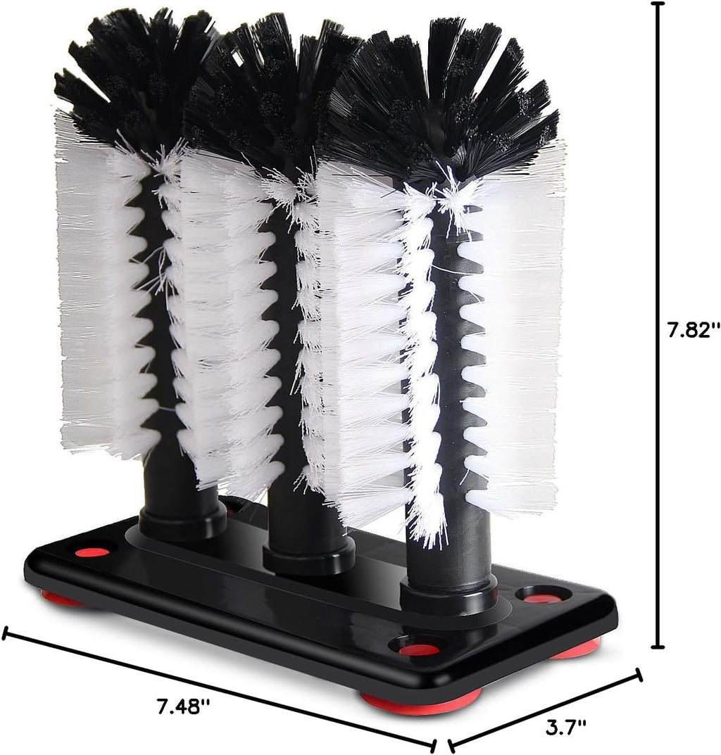 Glass Washer Brush Cleaner - 3 Brushes per Base