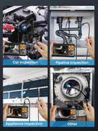 Vorth Endoscope Camera with Light, 4.3" IPS Screen 1080P Borescope with 8 LED Lights, Semi-Rigid Cable Snake Camera, IP67 Waterproof Sewer Inspection Men Tool - 16.5FT-Single Lens