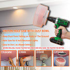 VIKITON 6.25 Hole Saw for Recessed Lights Can Lights, 6-1/4 Inch Hole Cutter with Dust Bowl Catcher for Led Recessed Lighting 6 Inch and Wood Metal Drywall, Bi-Metal Construction
