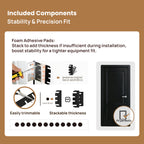 36pcs Door Hinge Shims 4 inch,Black Hinge Spacers,Thickness Adjustable Spacer for Doors, Adjusting The Spacing to Align,Can Be Trimmed (36, L4in/T0.05in)
