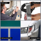 Fyguard 3 Pack Silver Duct Tape 1.89In × 132Yd Total Heavy Duty Waterproof Tape, 8.26Mil Adhesive Repair Duct Tape for Indoor Outdoor Repair Fixation Reinforcement