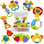 AIVIAI Baby Toys 0-6 Months Infant Toys 0-3 Months Infant Rattles Baby Rattle Teether Toy Set with Storage Box Musical rattles for Newborn Boy Girl Gifts Set with Baby's First Rattle Teether (11pcs)