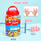 JoyCat Magnetic Letters and Numbers, Uppercase and Lowercase Alphabet Fridge Magnets, Preschool Educational Learning Plastic ABC 123 Colorful Toy Set, Math Symbols for Toddlers, Kids (104 PCS)