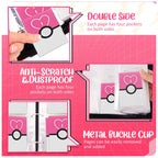 900 - Pockets Trading Card Binder with Removable 50 Sleeves, Card Collector Album with Zipper, Portable Card Holder Book Fits Sports Card, Game Card - Pink