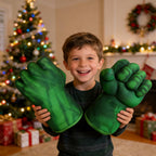 NuGeriAZ Superhero Hands for Kids Smash Punches Gloves Toy Children's Plush Boxing Glove Set Kids Cosplay Costumes for Boy Christmas Birthday Gift(Green A)