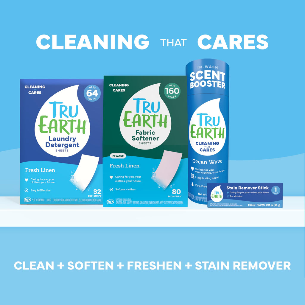 Tru Earth Fabric Softener Sheets | Alternative to Fabric Softener Liquid and Pods | 50 Sheets | Fresh Linen