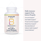 BioPure Brazilian Green Propolis Pure Propolis Extract – Natural Freeze-Dried Extract with Atrepillin-C ad Phenols to Support Respiratory, Gastrointestinal, and Immune Function – 60 Capsules