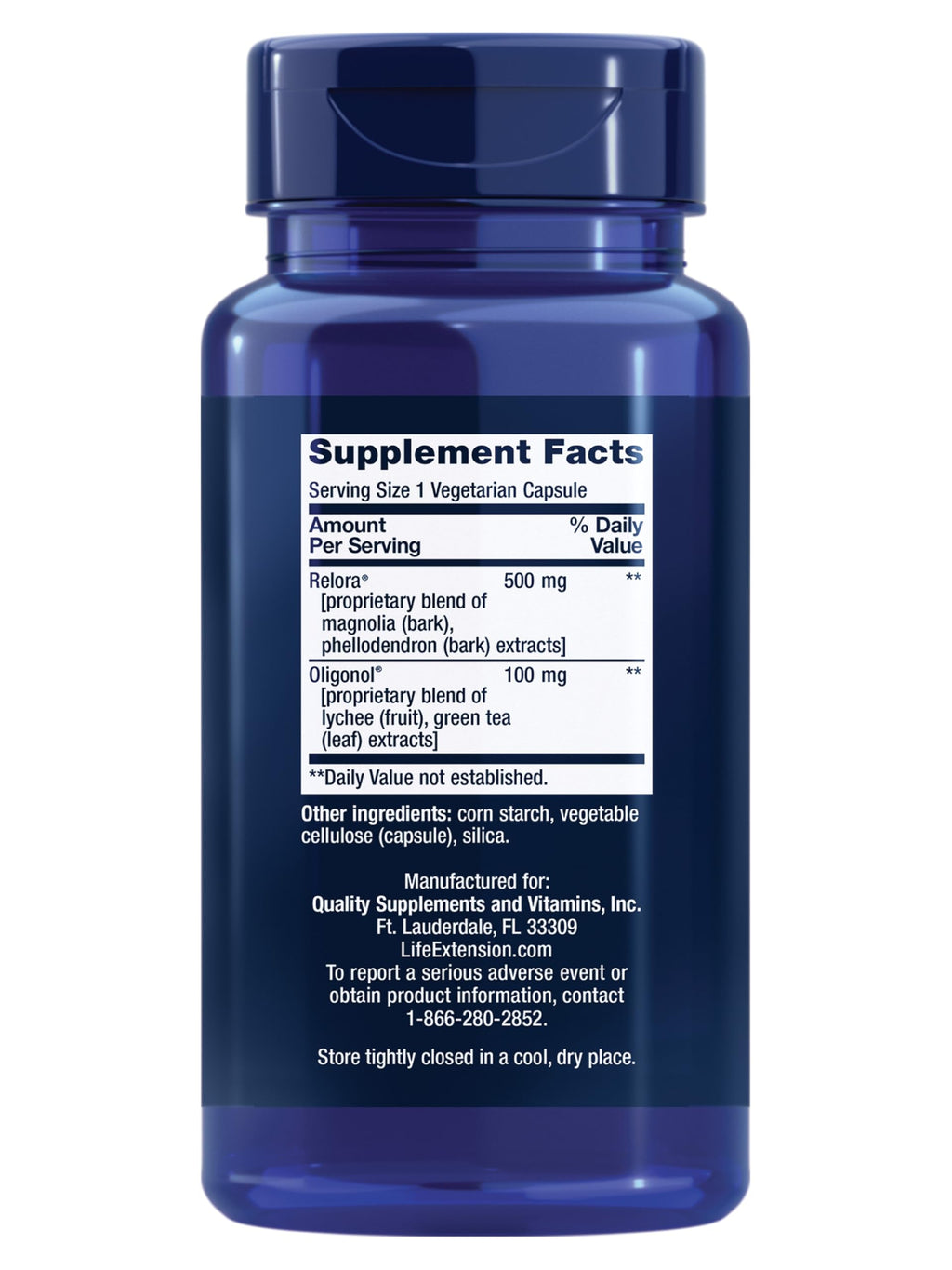 Life Extension Cortisol-Stress Balance, Relora® Magnolia bark, Green Tea, Lychee Extract, Manage Stress, Maintain Healthy cortisol Levels, Gluten Free, Non-GMO, Vegetarian, 1-Daily, 30 Capsules