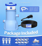 LuxBlue 2026 Improved 530 GPH Small Pool Filter Pump | ETL Certified Cartridge Filter Pump for Above Ground Pools | Water Circulation System- Quickly Remove Debris, Enhance Crystal-clear Pool Water