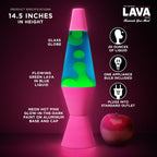 Lava The Original Lamp - 14.5" Neon Pink - Classic Liquid Motion Lamp - Green/Yellow and Blue Liquid - Item #2383 (Amazon Exclusive)