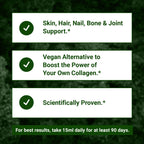 Living Silica ORGONO Plant-Based Collagen Booster | Horsetail Extract & Rosemary | Supports Collagen & Elastin for Joint & Bone Health, Glowing Skin, Strong Hair & Nails | 33.85 Fl Oz
