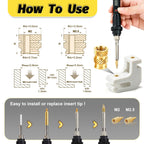 KADRICK 300PCS M2 M2.5 Heat Set Inserts Kit,M2*3/4/5mm*3mm M2.5*3/4mm*3.5mm