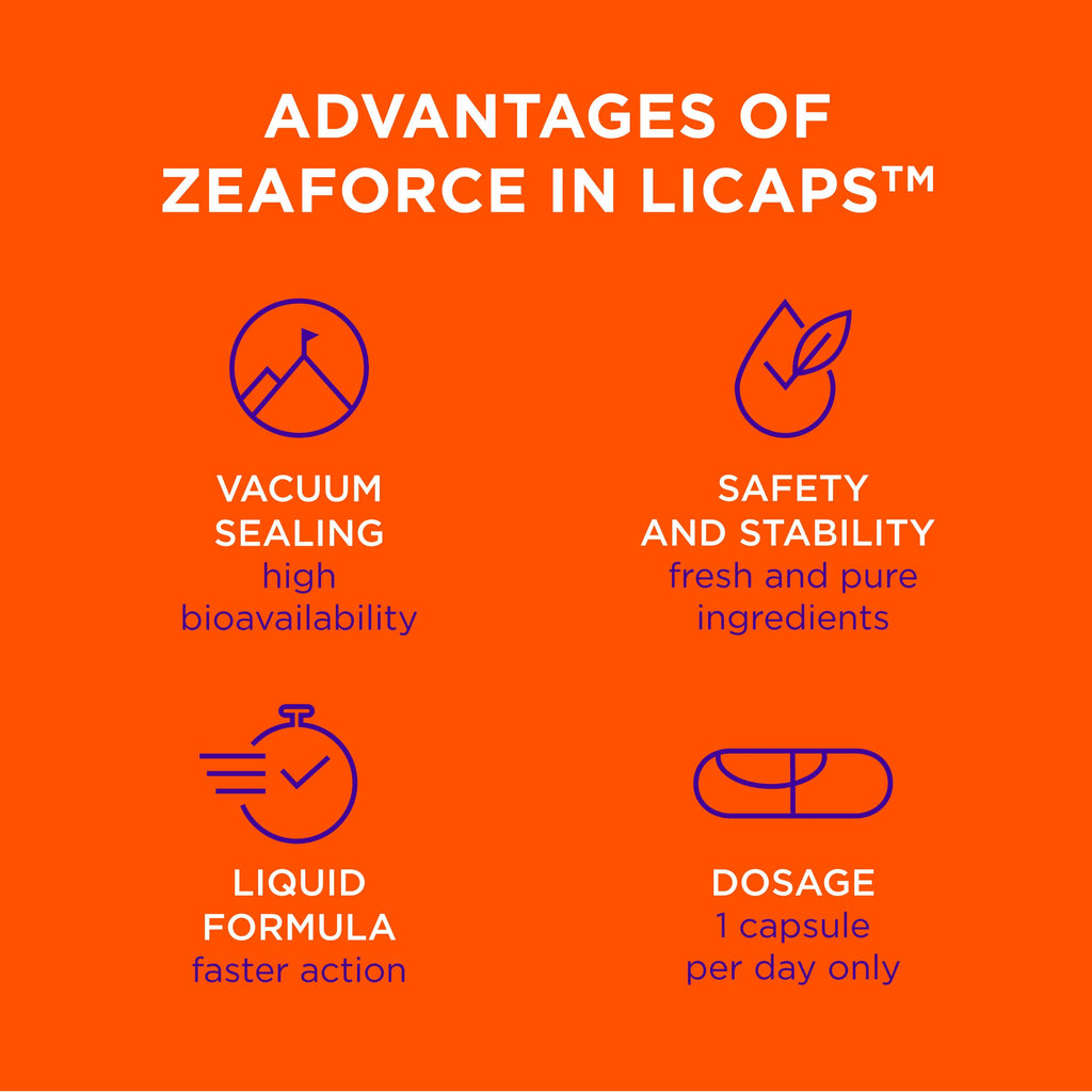ZeaForce - Excellent Vision with 1 Capsule/Day. Concentrated Composition. Multidirectional Action. Liquid Formula for Complete Absorption and Faster Effect. Laboratory Tested. (3 Month Supply)