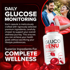 Gluco Renu Capsules - GlucoRenu Advanced Supplement, All Natural Formula to Maintain Healthy Levels, Maximum Strength Formula, Gluco Renuw Capsules Reviews (3 Pack - 180 Capsules)