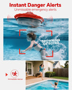 Pool Alarm, Floating Pool Safety Alarms for Inground & Above Ground Pools – Loud 110dB Alert, Adjustable Sensitivity, Protection for Kids & Pets (Red+Black)