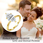AVECON 3.5CT Marquise Cut Engagement Ring for Women, Cubic Zirconia, Size 9