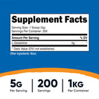 Nutricost L-Glutamine Powder 1 KG - Unflavored, Non-GMO, Gluten Free