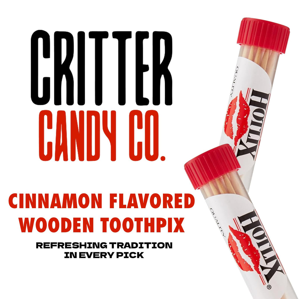 Hotlix Cinnamon Toothpicks (20 Pack 400 total), Flavored Toothpicks, Travel Toothpicks, Toothpicks for Food, Wooden Toothpicks, Fancy Toothpicks for Appetizers, Best Quit Smoking Products, Made in USA