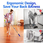 ITTAHO 2 Pack Grout Brush with Long Handle, 56.5'' Swivel Grout Cleaning Brush,V-Shape Grout Scrub Brush, Extendable Handle Grout Cleaner Brush for Tile Floors，Bathroom,Baseboard,Shower,Corner