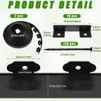 Sasylvia 2.5 Inch x 200 FT Landscape Edging Kit Garden Edging Border with 120 Spikes 10 Connectors Flexible Plastic Edge Border for Landscaping Lawn Garden Flower Beds Yard Paver Pathway(Black)