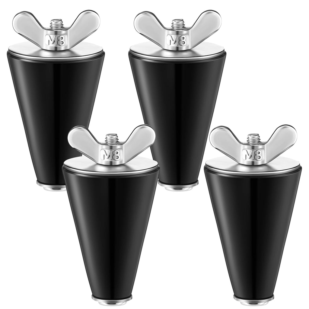 Dunkive 4 Pcs 1'' to 1 1/2'' 7-10 Universal Pool Winterizing Plug, Rubber Stopper & Stainless Steel Head, Swimming Pool Winter Expansion Plugs for Preventing Leaks & Cracking Plumbing