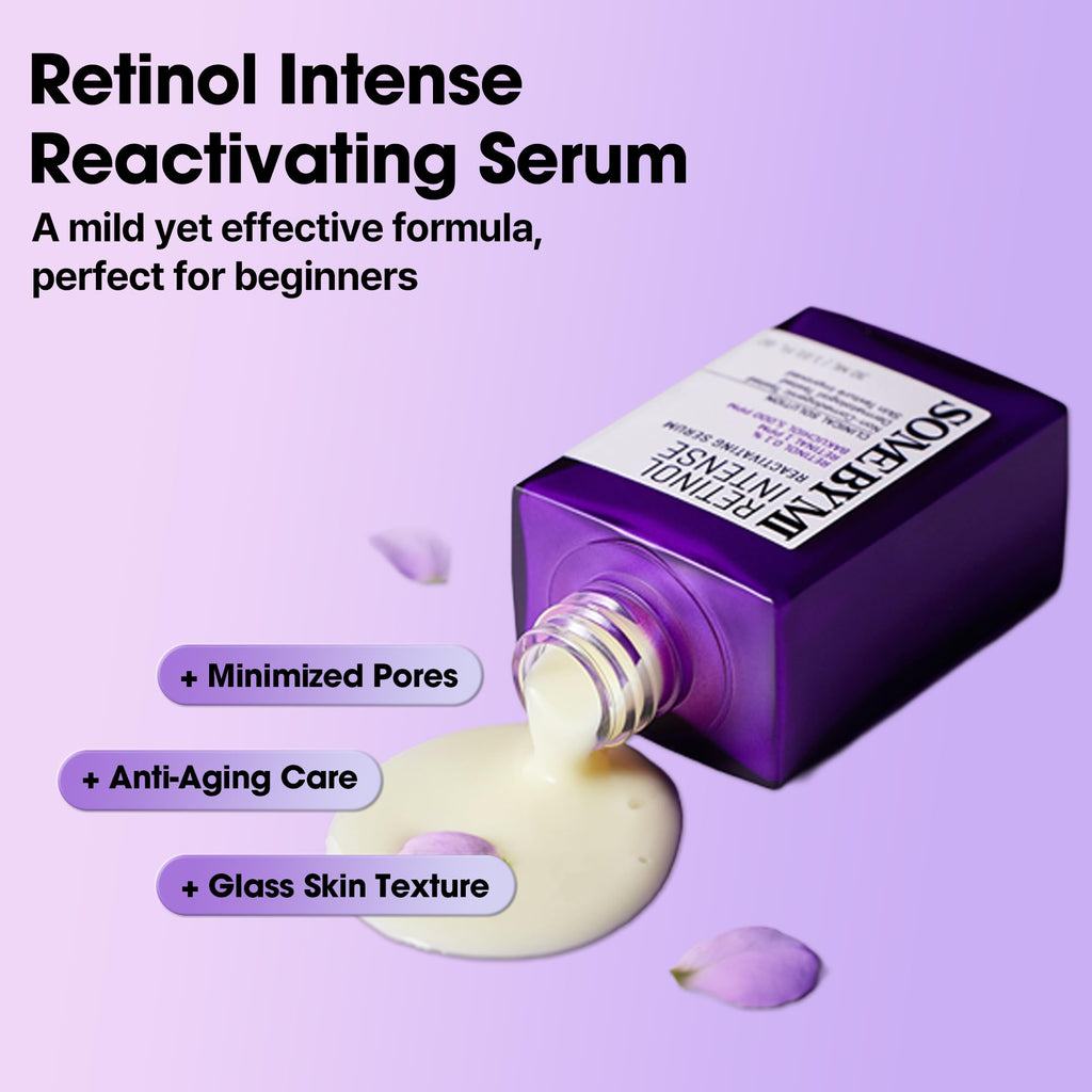 SOME BY MI Retinol Intense Reactivating Serum – 1.69oz, 50ml – Korean Bakuchiol Retinol Serum for Face Firming – Improves Signs of Aging, Minimizes Pore Size & Refines Skin Texture – Korean Skin Care