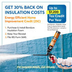 BONDURE Spray Foam Insulation, 40 Sq.Ft. (2x27.1 oz.) Closed Cell Spray Foam for Attic & Walls, Reduces Energy Bills, Accessories Not Included