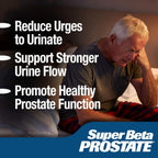 SUPER BETA PROSTATE Support Supplement for Men's Health - Reduce Bathroom Trips, Promote Sleep, Better Bladder Emptying & Healthy Prostate, Beta Sitosterol - 60 Count (Pack of 1)