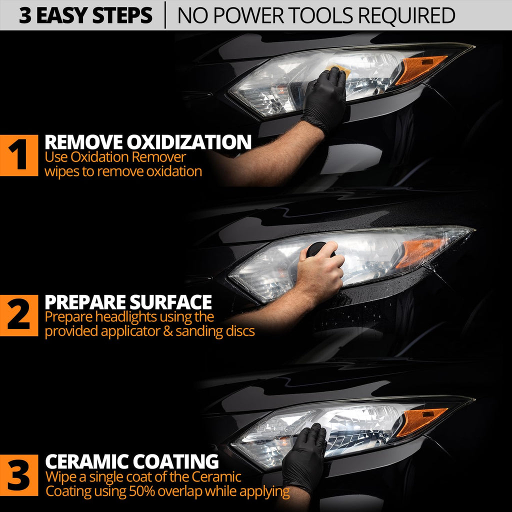 CERAKOTE® Ceramic Headlight Restoration Kit, 10 Wipe Kit