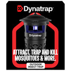Dynatrap DT1130SR 1/2 Acre Mosquito & Flying Insect Outdoor Trap and Killer – Kills Mosquitoes, Flies, Wasps, Gnats, & Other Flying Insects - Bug Zapper Alternative – Black