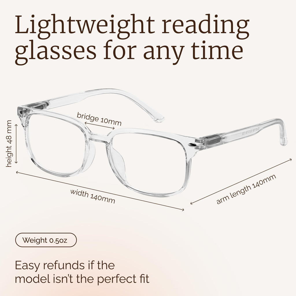 NOVIVON Reading Glasses +2.75 with 6 Cases – Blue Light Blocking Readers for Women & Men, Computer eye glasses, Cheaters