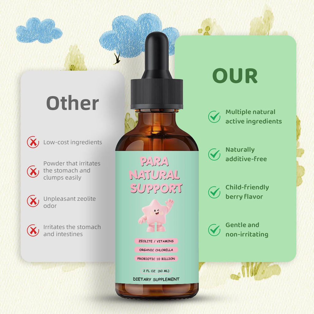 DNOUHN Parasite Cleanse for Humans & Kids,Parasite Cleanse Liquid Drops with Wormwood, Black Walnut, Clove, Zeolite, Organic Chlorella, Oregano & Probiotics – Alcohol-Free, 2 Fl Oz (30 Servings)