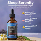 Magnesium Glycinate & Ashwagandha Liquid Drops with Valerian Root, Chamomile, Passion Flower, Lemon Balm & L-Theanine - Vegan Fast Absorption - Supplement for Wellness & Relaxation (Mixed Berry, 60mL)