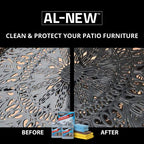 AL-NEW 2 Step Clean & Protect Kit | Clean, Restore, & Protect Your Outdoor Patio Furniture, Garage Doors, Exterior Lights, Window Frames, and More (16 Ounce Kit)