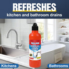 Bell Bird Drain Clog Remover & Pipe Cleaner - Thick Power Gel Dissolves Hair, Grease, and Soap Scum - Septic Safe Odor Eliminator for Kitchen Sinks, Tubs, Showers & Toilets (Pack of 4)